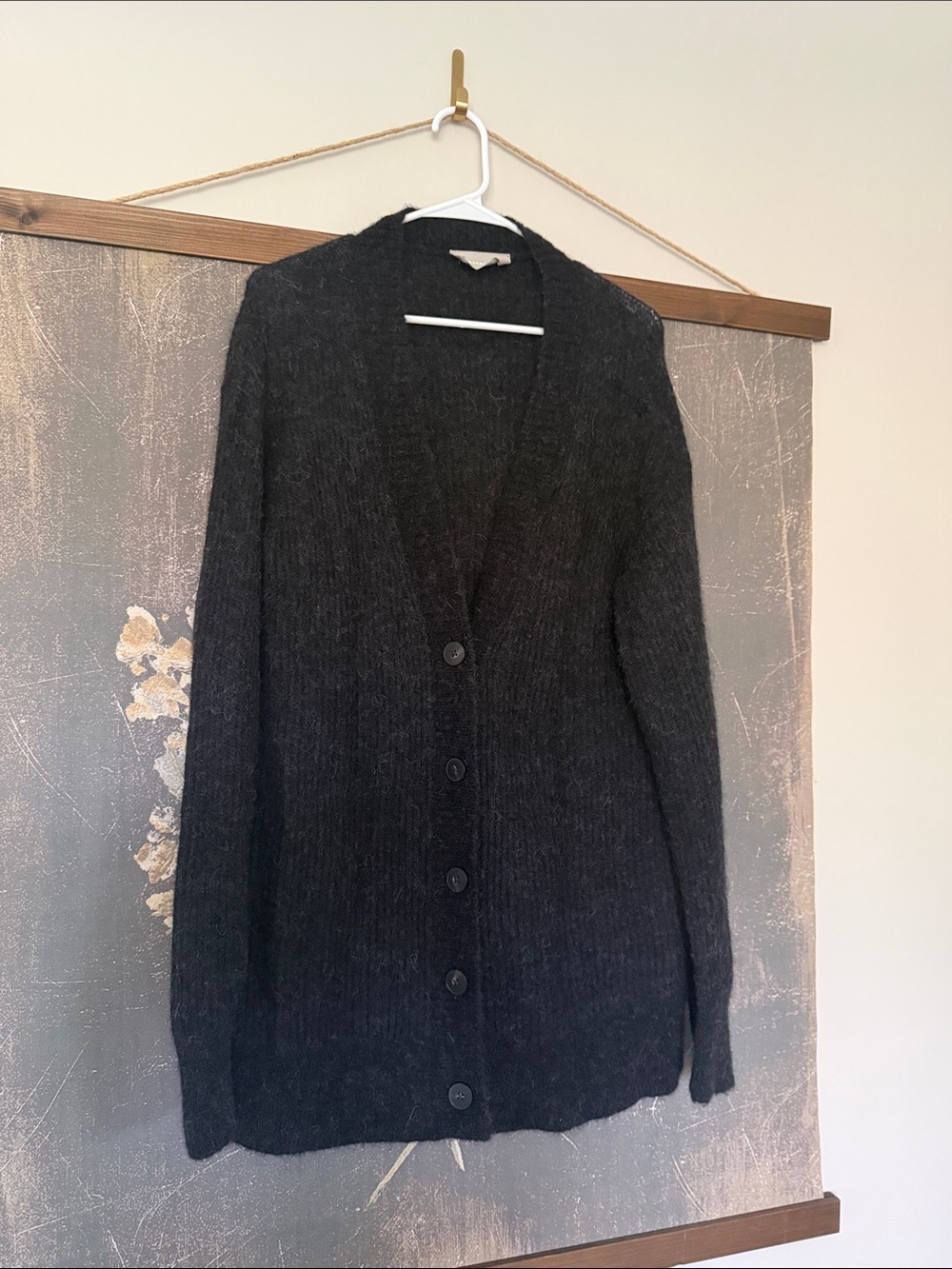 Everlane women’s long cardigan sweater wool, alpaca blend size medium